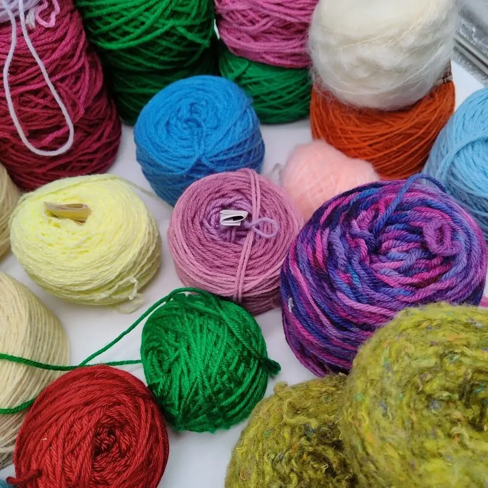 43X Mixed Lion Brand Caron Cakes Yarn Lot Multicolor Wool Acrylic Skeins Balls - Picture 9 of 11